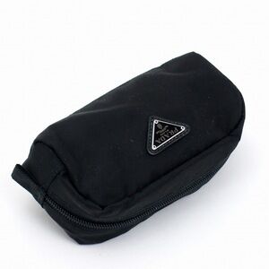 Prada Black Pouch Logo Cosmetic Nero Makeup